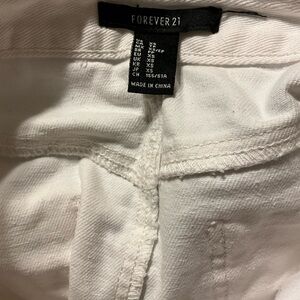 White forever 21 skirt denim patchwork